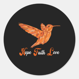 HummingBird  Aml Leukemia Awareness  Classic Round Sticker