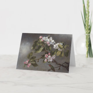 Hummingbird and Apple Blossoms Martin J. Heade Card