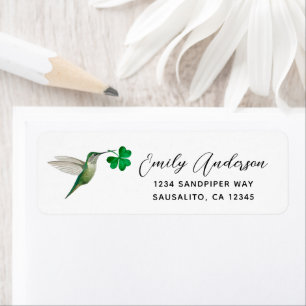 Hummingbird and Clover Return Address Label