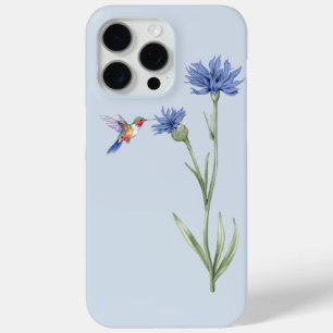 Hummingbird and Cornflower iPhone 15 Pro Max Case