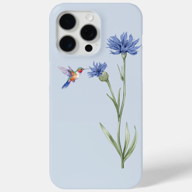 Hummingbird and Cornflower Case-Mate iPhone Case (Back)