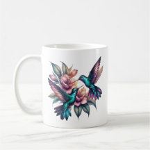 Hummingbird and flower Classic Ceramic