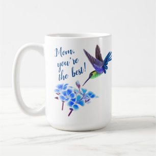 Hummingbird and Flowers Mom Coffee Mug