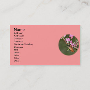 Hummingbird and Flowers Picture Business Card