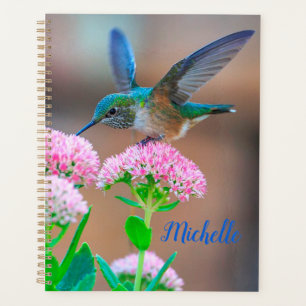 Hummingbird and Flowers Planner