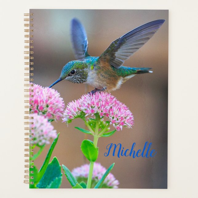 Hummingbird and Flowers Planner (Front)