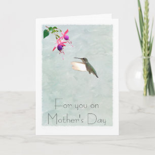 Hummingbird and Fuchsia Mother's Day Card