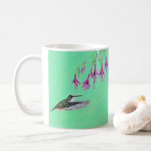 Hummingbird and Fuchsia Painting Coffee Mug