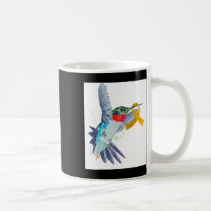 Hummingbird And Gold Ribbon Childhood Cancer Aware Coffee Mug