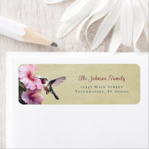 Hummingbird and Hibiscus    Yellow Wedding Address