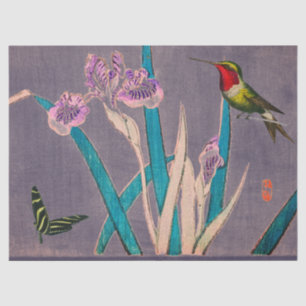 HUMMINGBIRD AND IRIS Tissue Paper