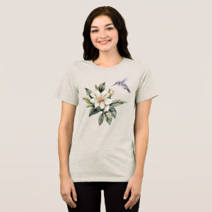 Hummingbird and Jasmine Tri-Blend Shirt