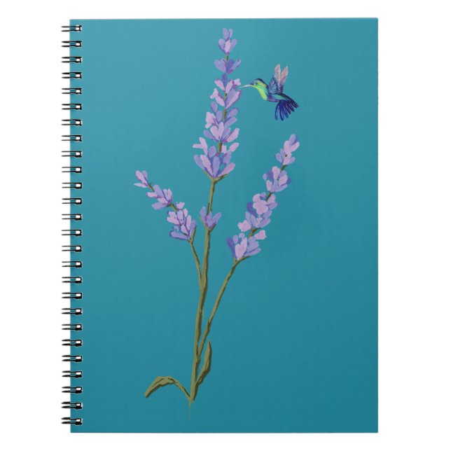Hummingbird and Lavender Notebook (Front)