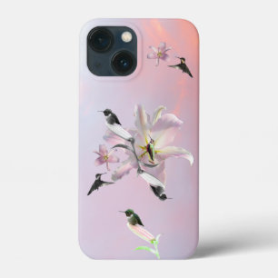 hummingbird and lilies Case-Mate iPhone case