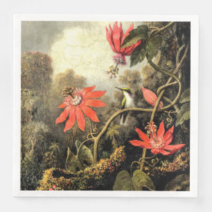 Hummingbird and Passionflowers          Napkin