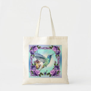 Hummingbird And Rose Budget Tote Bag