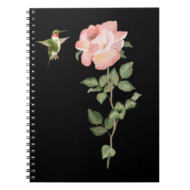 Hummingbird and Rose Notebook (Front)