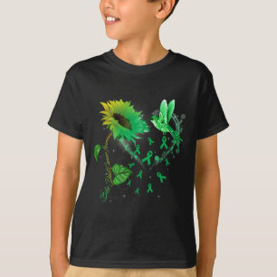 Hummingbird And Sunflower Heart Bile Duct Cancer A T-Shirt