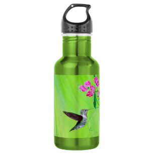 Hummingbird and Sweet Peas Painting 532 Ml Water Bottle