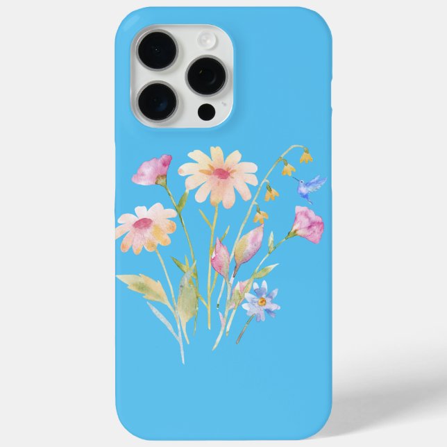 Hummingbird and Wildflowers Case-Mate iPhone Case (Back)