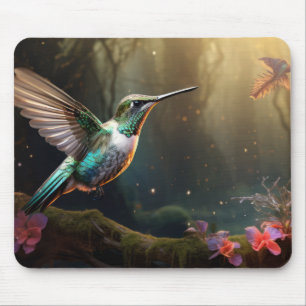 Hummingbird Animal Bird Wildlife Wilderness Art Mouse Mat