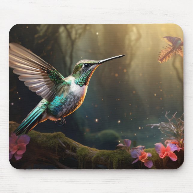 Hummingbird Animal Bird Wildlife Wilderness Art Mouse Mat (Front)