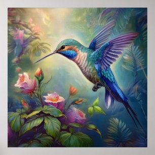 Hummingbird Art Poster