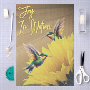 Hummingbird Art & Sunflower Photography Mix  Tissue Paper