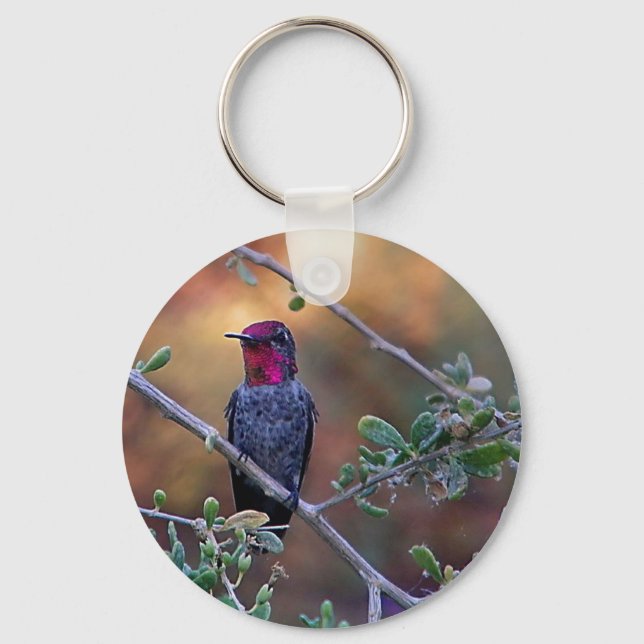 Hummingbird at sunset key ring (Front)