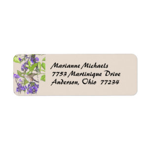 Hummingbird Avery Label