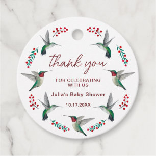 Hummingbird Baby Shower Favour Tags