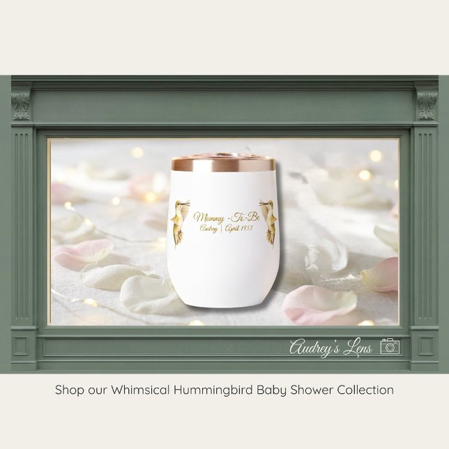 Hummingbird Baby Shower Tumbler | Nature Theme" (Creator Uploaded)