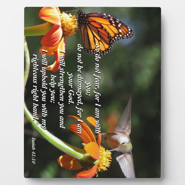 Hummingbird Bird Animal Flower Isaiah Photo Plaque (Front)