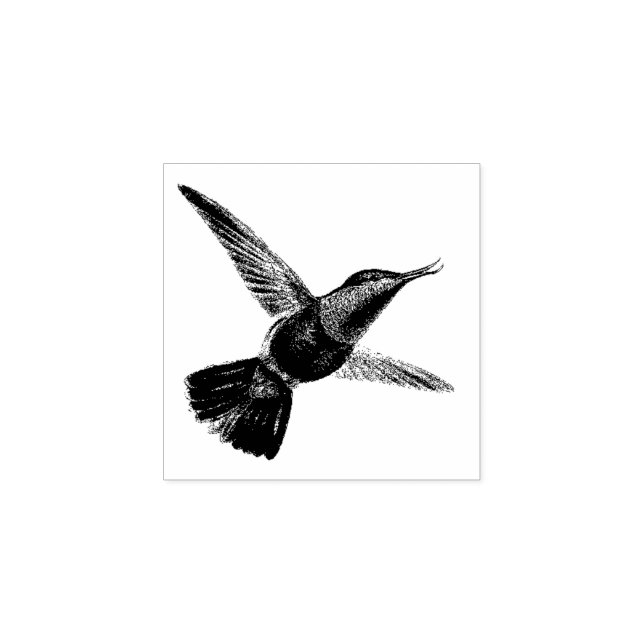 Hummingbird Bird Animal Wildlife Wood Stamp (Imprint)