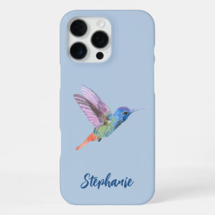 Hummingbird Bird Blue iPhone 16 Pro Max Case