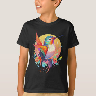 Hummingbird Bird Cartoon Bird Watchers Earth Day T-Shirt