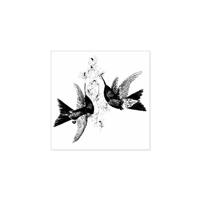 Hummingbird Bird Flower Animal Wood Stamp (Imprint)