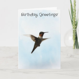 Hummingbird Bird Lover Birthday Card