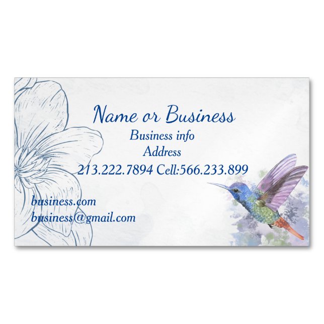 Hummingbird, Bird, Nature, Wildlife, Business Card (Front)
