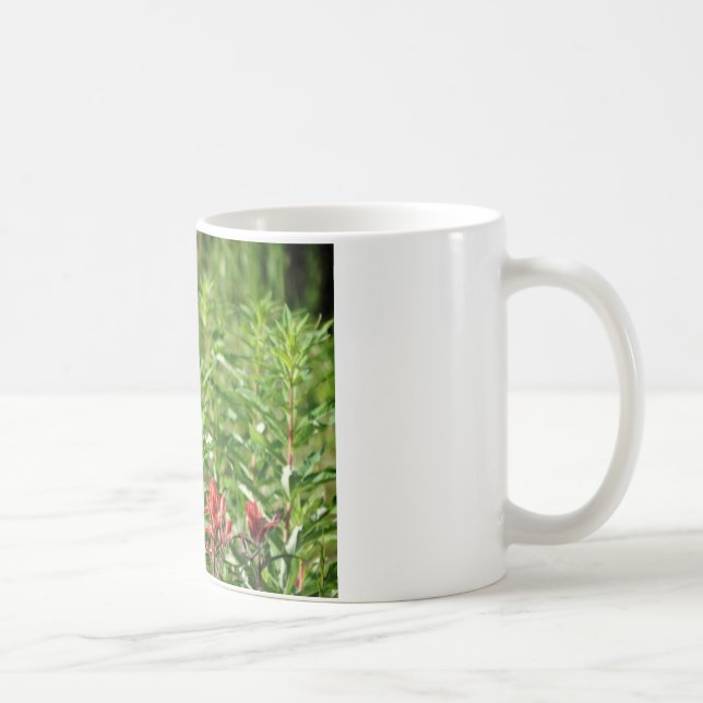 Hummingbird  bird red flower coffee mug (Right)