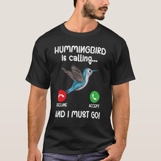 Hummingbird Bird Watching Bird  Birder Bird Keeper T-Shirt (Front)