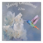 Hummingbird Bird White Garden Flower Christmas 