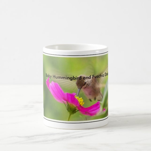 Hummingbird Bird Wildlife Animal Floral Coffee Mug (Center)