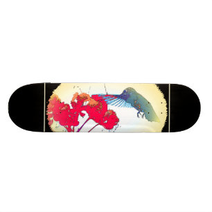 Hummingbird Bird Wildlife Animal Floral Skateboard