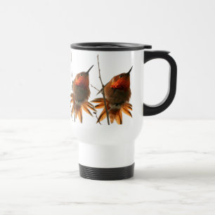 Hummingbird Bird Wildlife Animal Floral Travel Mug
