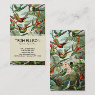 hummingbird bird wildlife classic painting business card