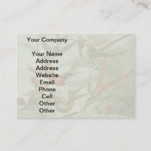 hummingbird bird wildlife classic painting business card