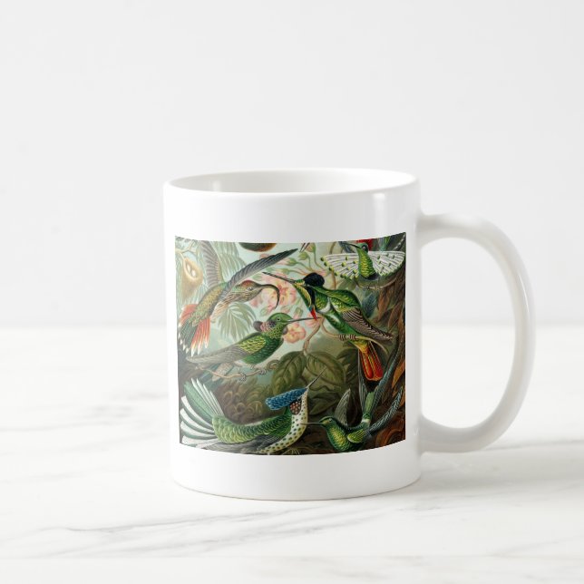 hummingbird bird wildlife classic painting coffee mug (Right)