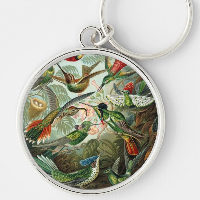 hummingbird bird wildlife classic painting key ring (Front)