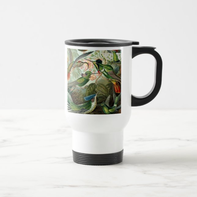 hummingbird bird wildlife classic painting travel mug (Right)